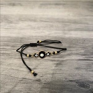 Black and Gold Evil Eye Bracelet
